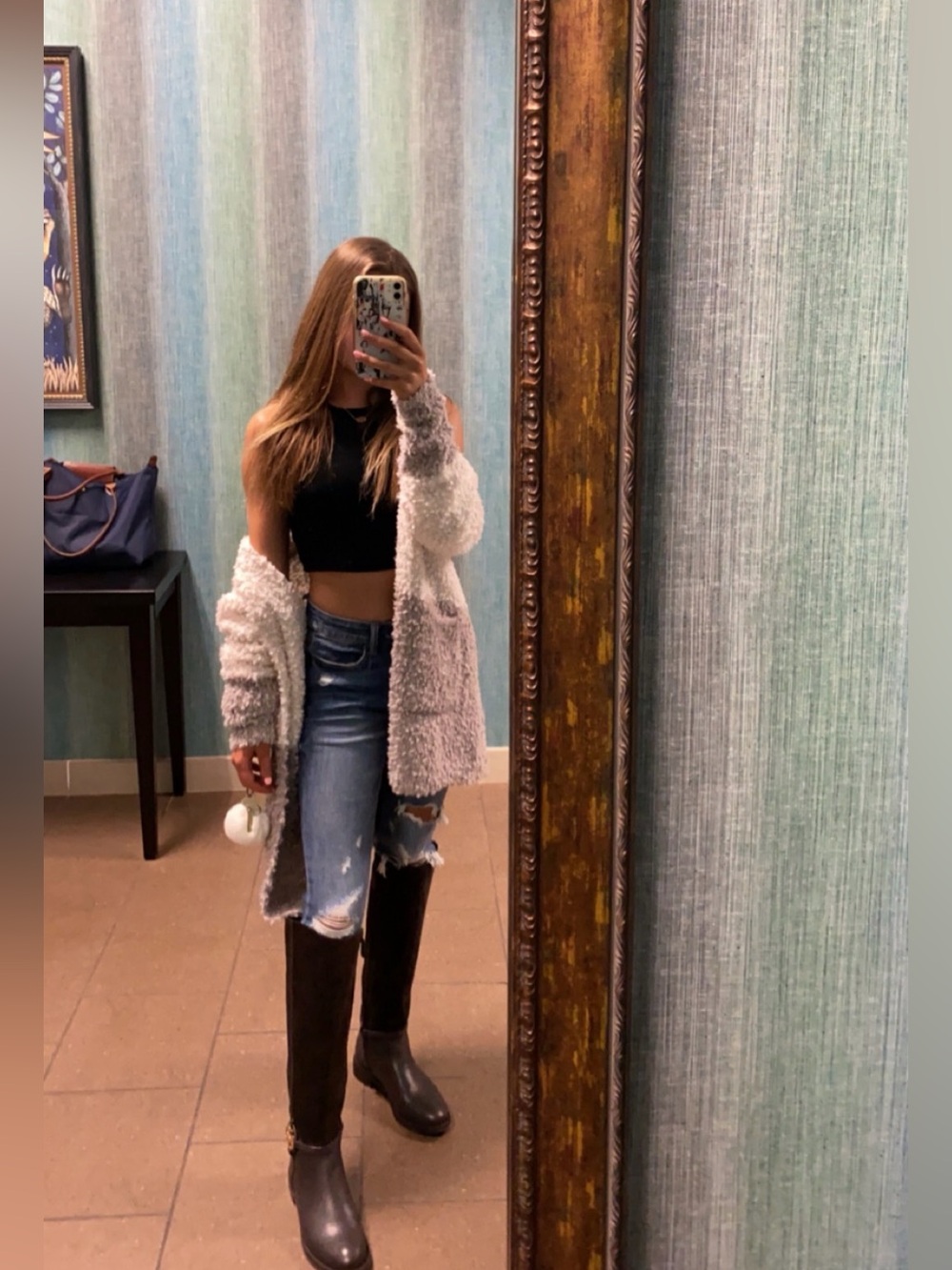 Fuzzy cardigan